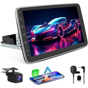 Autoradio Android 13 Universel 1 Din - Écran Tactile 10 Pouces - CarPlay & Android Auto - Caméra De Recul Incluse
