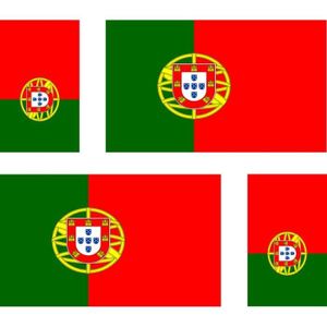 Autocollants Voiture Drapeau Portugal En Métal - 2 Pièces, 5.8x1.4 Cm, Décoration Extérieure Résistante