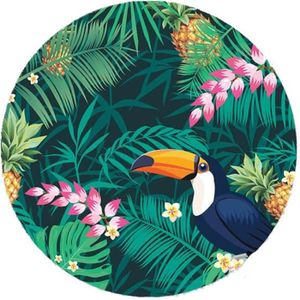 Les Trésors De Lily - 35 cm Toucan Feuilles Q3296 - Set de Table Rond Tropical Multicolore