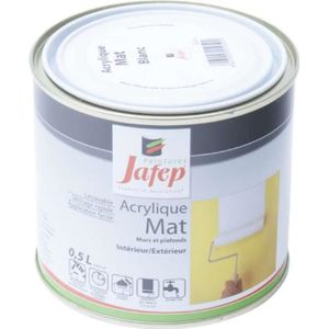 PEINTURE - VERNIS Peinture acrylique Blanc mat Jafep 0,5 L