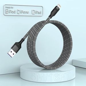2 Pack] 0.3m Câble Chargeur iPhone certifiés MFi Apple, Cordon de câble  Apple Lightning vers USB 1 mètres [351] - Cdiscount Téléphonie
