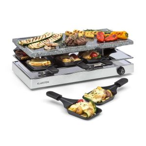 APPAREIL A RACLETTE 8 PEOLONS BROCHETTES SCHASCHLICKS PIERRE NATURELLE 1200W
