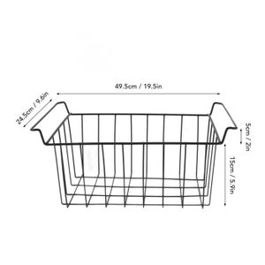 Bac Congelateur Lot De 3 Paniers Congélateur Empilables Avec Poignées - Rangement Blanc Robuste 37,2 X 18,8 X 14 Cm