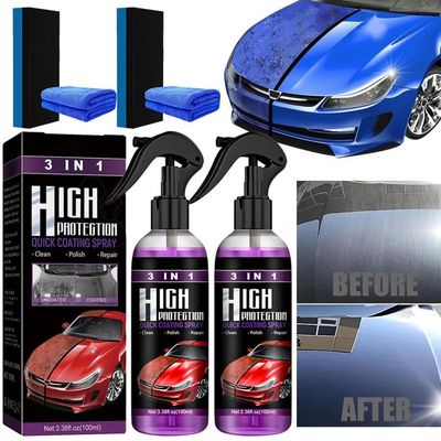 Polish Voiture Efface Rayure Nano - Pâte Réparation Carrosserie 250 Ml Spray Anti-Rayures