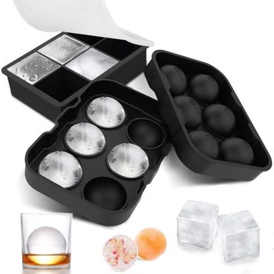 Moule à Glaçons En Silicone TAIZER - 2 Seaux Avec Couvercle, Glaçons Mini - Facile à Démouler