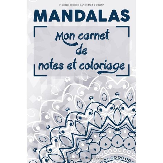 Cahier De Coloriage Mandalas Adultes VYNZOR - 20 Illustrations Exclusives, Format A4, Reliure Spirale, Papier épais Anti-stress