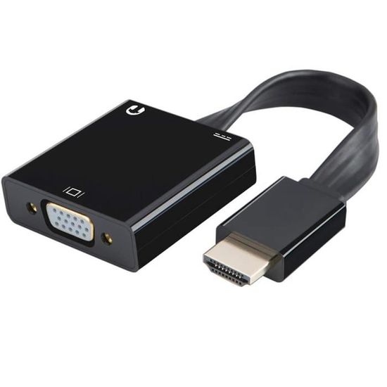 Adaptateur HDMI Vers VGA HP X1B84AA#ABB - Convertisseur Noir Ultra Portable Pour Ordinateur Portable