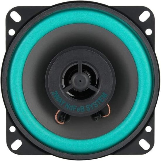 EBTOOLS Haut-Parleur Voiture 10cm 100W | Tweeter LED - Pour Portière, Ampli Voiture
