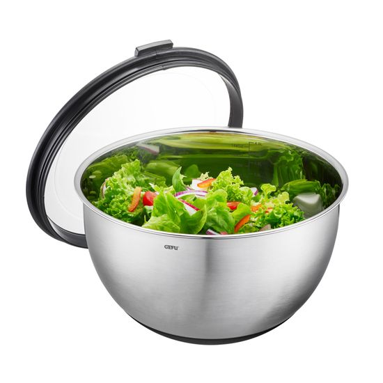 6 Bols En Inox Empilables 24 Cm - Pour Mélanger, Servir, Conserver | Multifonction Cuisine Argenté