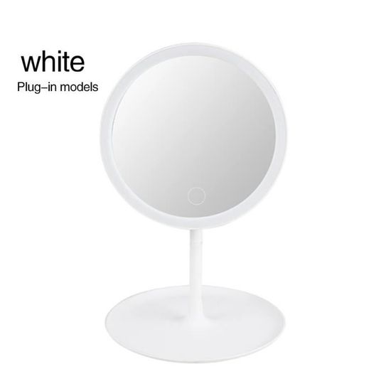 Miroir de maquillage de poche Miroirs grossissants 2X Miroir de poche rechargeable Miroirs
