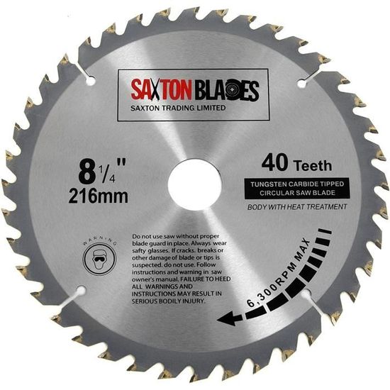 Hojas De Sierra Circular Saxton TCT 210 Mm - 40T Y 60T, Para Madera, Compatible Con Festool, Bosch, Makita, Dewalt