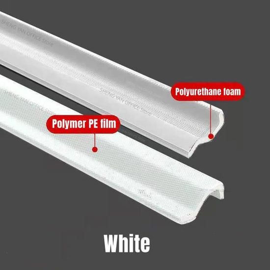 Bandes De Sécurité En Mousse 2m X 8cm - Protection Bord Type W Blanche Pour Enfants Meubles Escalier