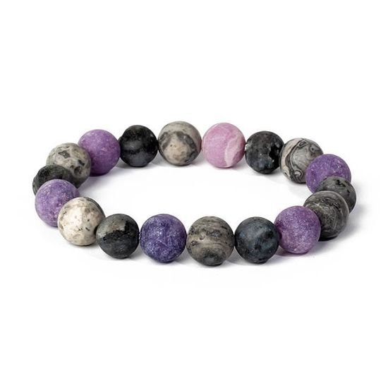 Bracelet En Bronzite Naturelle - Pierre Fine Pailletée Dorée - Pour Femme Ou Homme - Bien-être, Apaisement - Cadeau Anniversaire