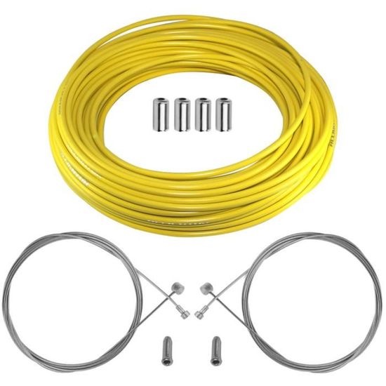 Kit câble gaine de frein vélo jaune fluo - CYCLINGCOLORS - universel -  Cdiscount Sport