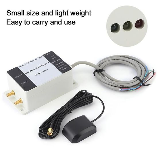 Récepteur AIS Double Canal Avec Antenne Portable Pliable En Acier Inoxydable - USB Pour Bateau Marin