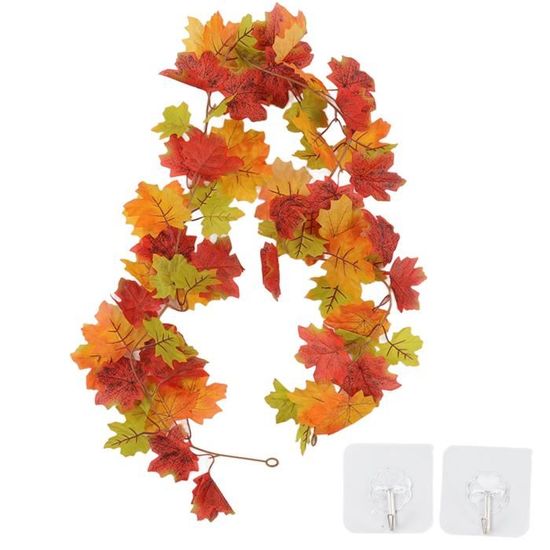 TRIXES Guirlande lumineuse d'automne en forme de feuille d'érable - Lumières LED d'Halloween - Lumières décoratives - Lumières d'automne