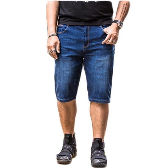 Bermuda Homme en jean Grande taille Elasticite classique Bleu Cdiscount Pret a Porter