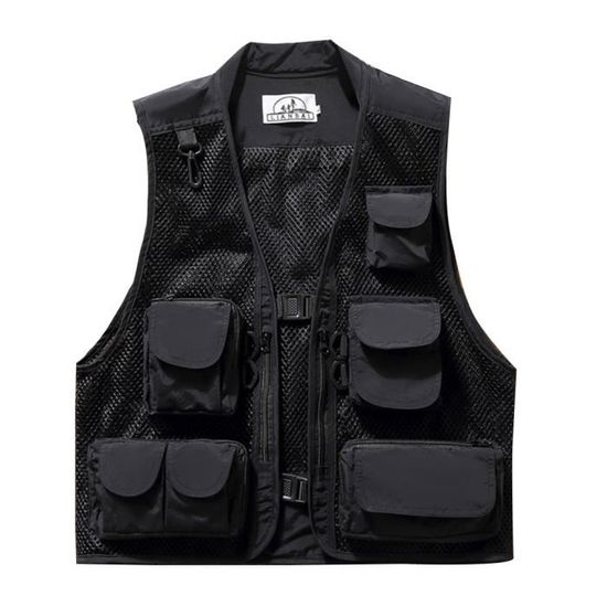 Gilet Multi-poches Pêche & Photo - Gilet Fonctionnel Décontracté Pour Travail Et Activités En Plein Air