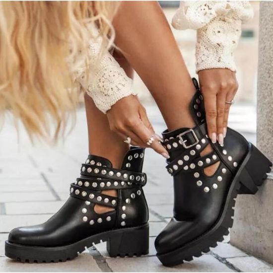 Gothique punk bottine femme bottines bottines pour les femmes