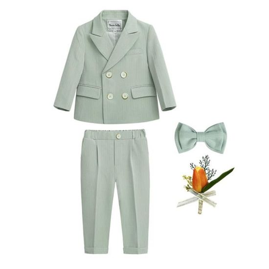 Happy Cherry - Costume Garçon Mariage 4 Pièces | Veste, Gilet, Pantalon, Cravate | 3-10 Ans