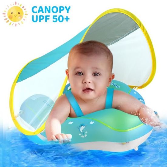 Bébé Siège de Piscine avec Auvent Amovible de Bouee Bebe, Anneau de