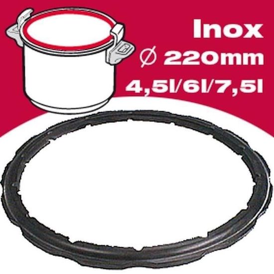 seb joint pour autocuiseur inox clipso 4,5l-6l-7,5 l diamètre