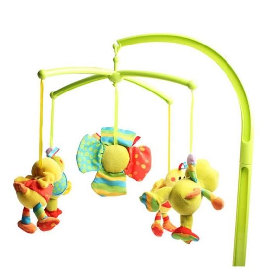 Tambour Arc-en-Ciel Bébé - Jouet Bois 6-12 Mois Avec Miroir Et Cloche, Éveil Sensoriel