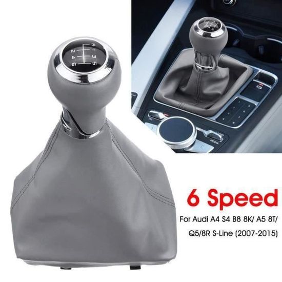 Soufflet De Levier De Vitesse En Cuir Véritable Pour Audi A4 B5 - Noir, Fabrication UE | Compatible 1994-2001 - 5
