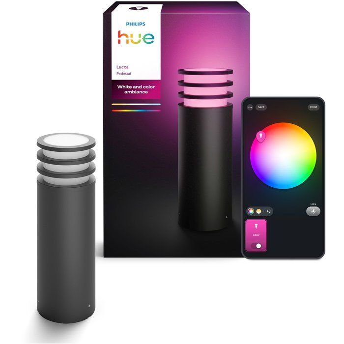 Lampe sur pied PHILIPS HUE Lucca 1xA60 WCA IP44