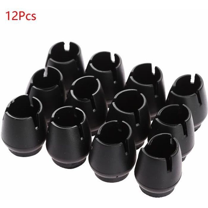 DPois 12pcs Caoutchouc Chaise Casquettes Pieds Capuchons pour Meubles Tables Armoire Étagère Couverture Anti-Rayures 14-18 mm