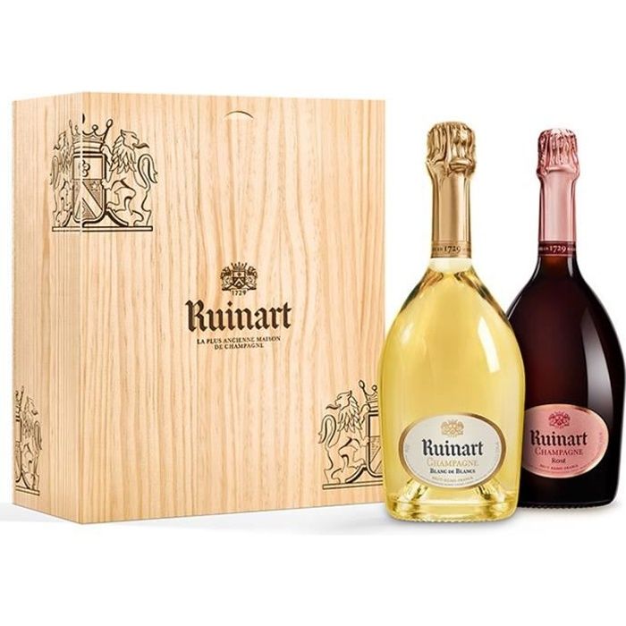 Coffret bois Ruinart Prestige Rosé et Blanc de Blancs