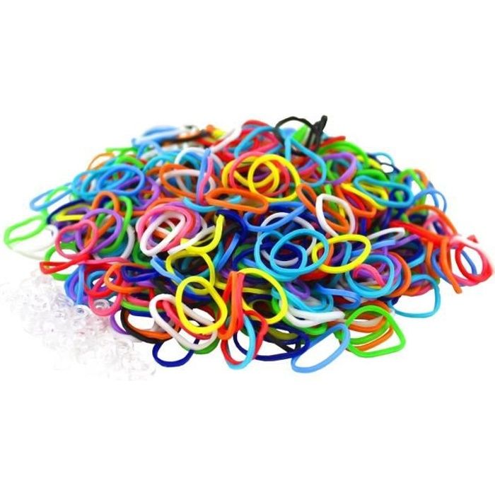 Pack Recharge 1200 Elastiques Loom Band Couleurs