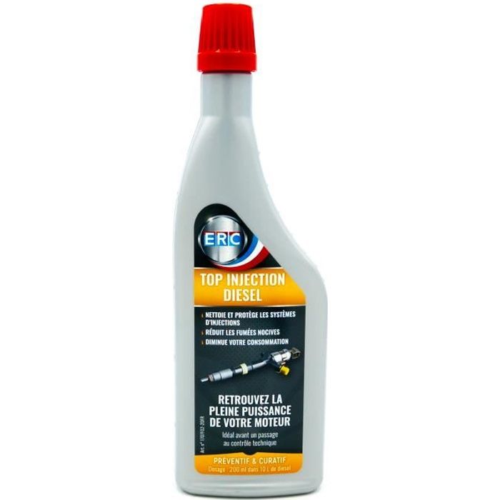 Nettoyant Injecteur Diesel ERC - Évitez le Remplacement/Idéal avant Contrôle Technique/Réduit la Consommation - Additif 200ml
