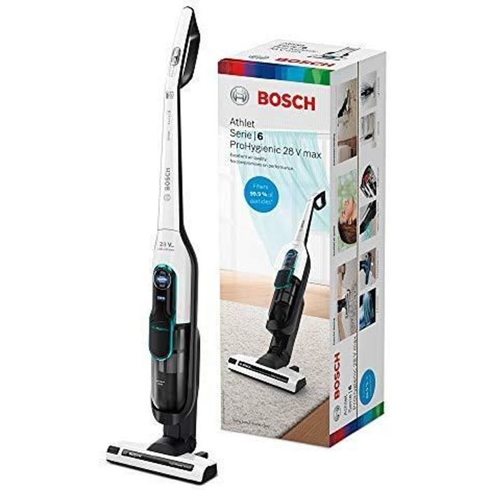 Bosch Serie 6 Athlet ProHygienic Aspirateur sans Fil 3 Vitesses Blanc