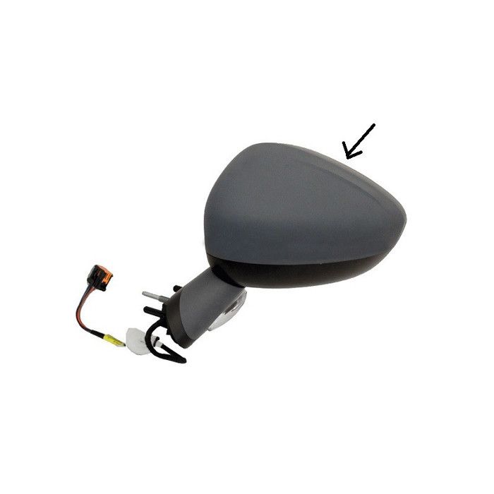 Rétroviseur gauche pour CITROËN C4 II phase 1, 2010-2014, rabattable électriquement, à peindre.