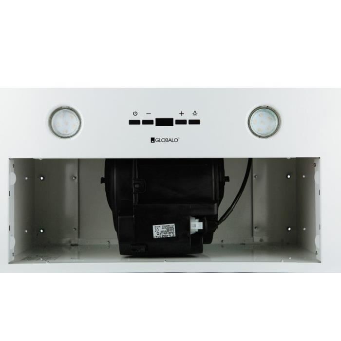 GLOBALO Hotte encastrable cuisine ventilateur plat filtre à graisse hotte encastrable avec éclairage sous meuble 55 cm
