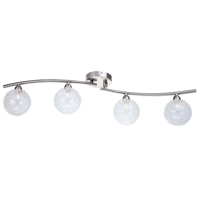 Éclairage plafonnier aluminium boules lampe luminaire plafond 4 spots chambre
