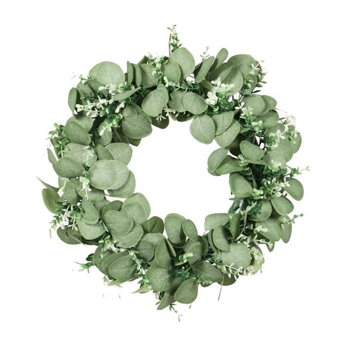 Eucalyptus artificielle Guirlande, Vert Feuilles de Soie Guirlande pour Porte D'entrée Décoration, vivid Porte Suspendus Style 2