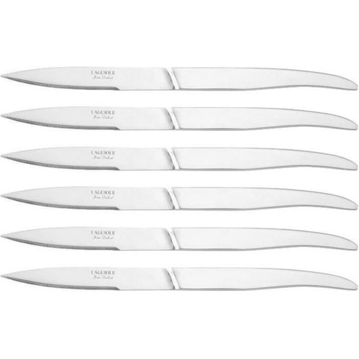 Set de 6 couteaux tout inox Laguiole Styl'Up