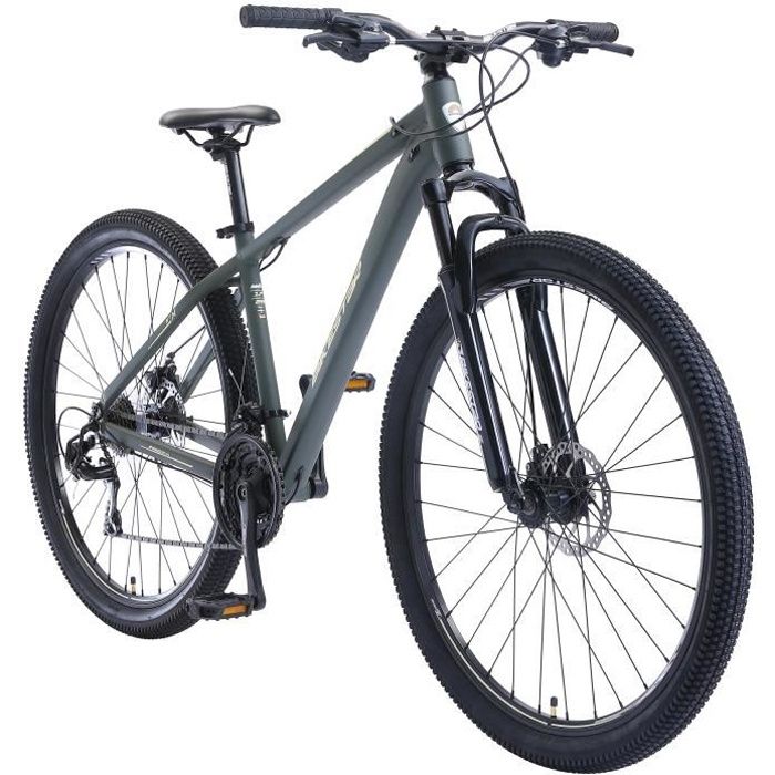 BIKESTAR | VTT | 29 Pouces | 21 vitesses Shimano avec frein à disque Hardtail | Vert Beige