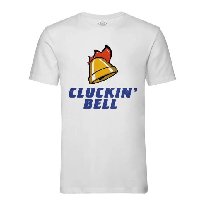 T-shirt Homme Col Rond Blanc Cluckin Bell Geek Jeux Video Serie Film