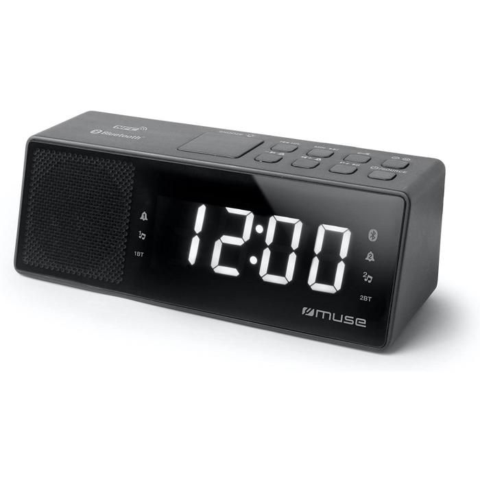 , radio-réveil, ondes ultra courtes (FM), noir