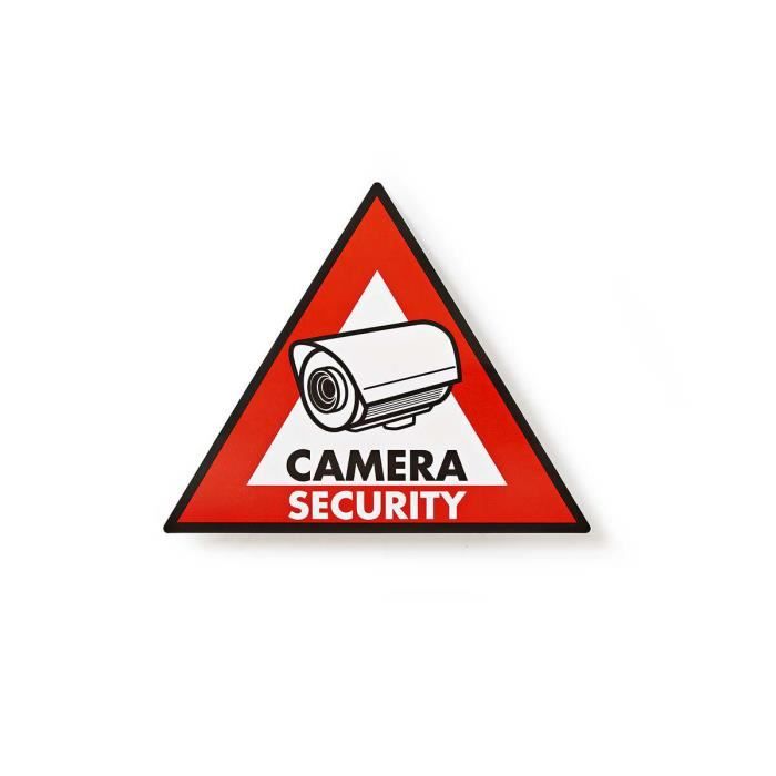 autocollant d'avertissement - symbole de vidéosurveillance - jeu de 5 pièces