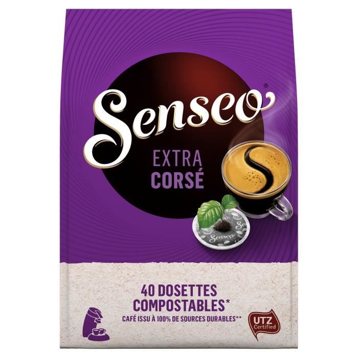 LOT DE 2 - SENSEO Extra Corsé Café dosettes - Paquet de 40 dosettes - 277g