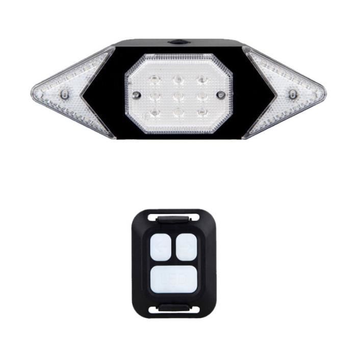 1 ensemble télécommande en plastique blanc lampe d'équitation clignotant chauffante feu arrière pour vélo TROTTINETTE ELECTRIQUE