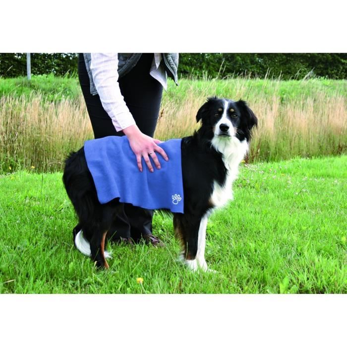 TRIXIE Serviette, 50 × 60 cm, bleu pour chien