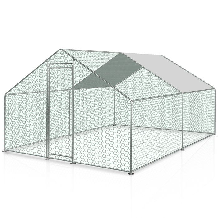 Comparer les prix de Riossad Poulailler d'extérieur 3x2x2 m Acier galvanisé POULAILLER