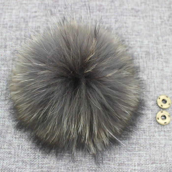 Lot De 6 Pompons En Fausse Fourrure Blanche - Diamètre 7cm, Avec Cordon élastique Pour Décorer Bonnets, Sacs, Etc.