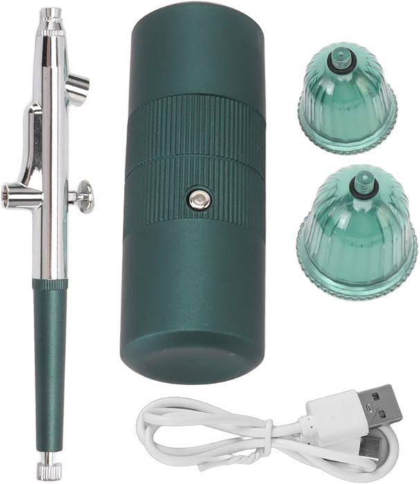 Daakro Kit Aérographe Rechargeable 48 PSI Sans Fil – Mini Pistolet Avec Compresseur Pour Art, Maquillage, Gâteaux & Modélisme