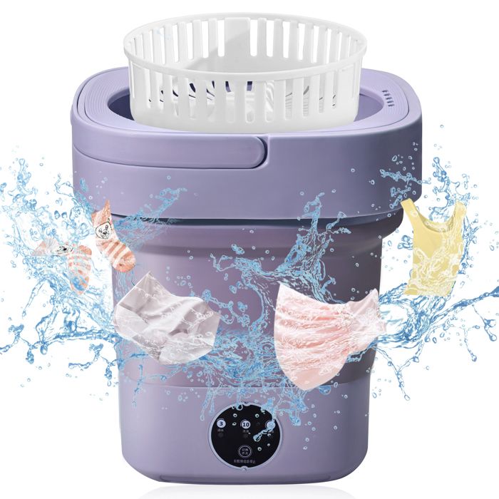 Mini Machine à Laver Pliable Portable - 8L, Lavage Et Séchage | Idéale Voyage, Camping, Studio, Petit Linge
